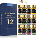 Set de 12 Aceites Esenciales Naturales para Difusor, Masaje, Velas y Jabones DIY (12 x 5 ml)